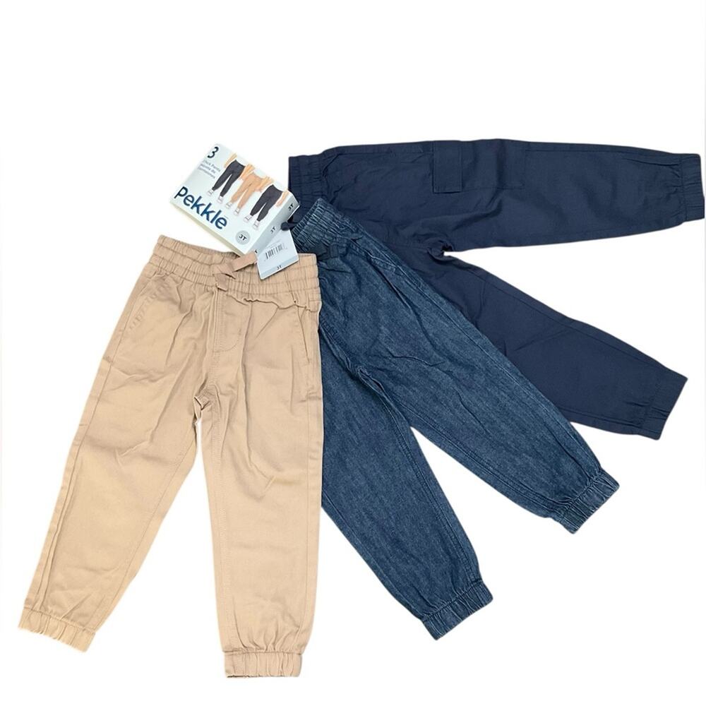 Pekkle Boys 3 pack Pants Set Size 3T NWT